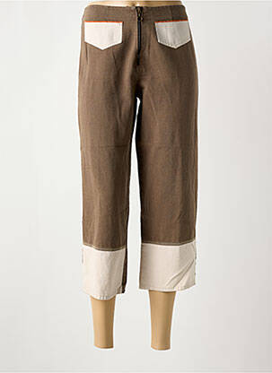 Pantalon trei sferturi maro ROSAM femeie