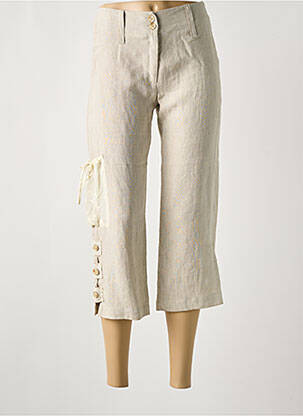 Pantalon trei sferturi bej COCO MENTHE femeie