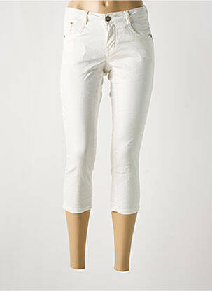 Pantalon trei sferturi alb CREAM femeie