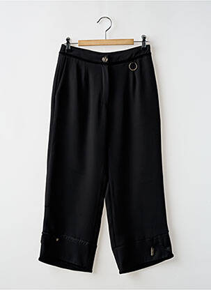 Pantalon trei sferturi croială dreaptă mărime normală negru POUSSIERE D'ETOLE femeie
