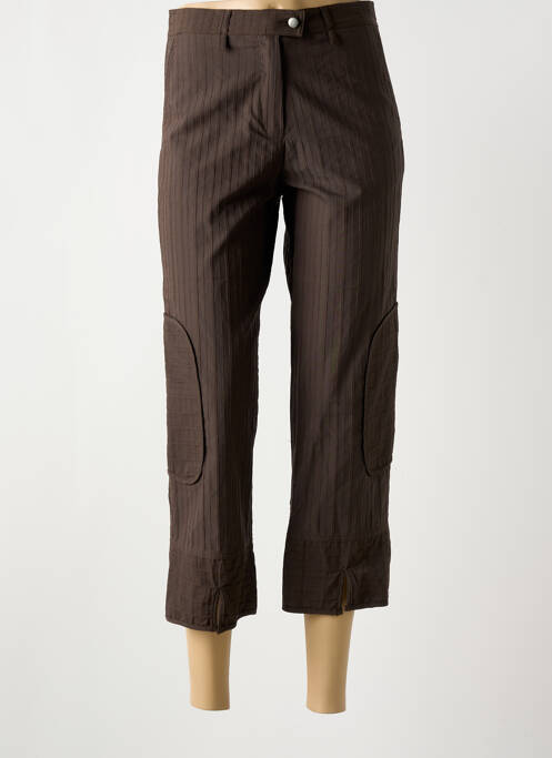 Pantalon trei sferturi maro LAUREN VIDAL femeie