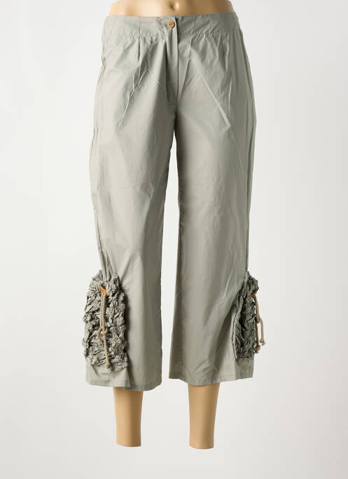 Pantalon trei sferturi gri POUSSIERE D'ETOLE femeie