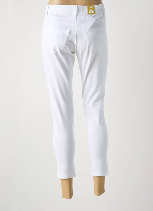 Pantalon trei sferturi alb MADEMOISELLE SANS GÊNE femeie