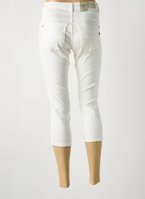Pantalon trei sferturi alb CREAM femeie