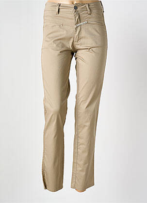 Pantalon slim maro POUSSIERE D'ETOLE femeie