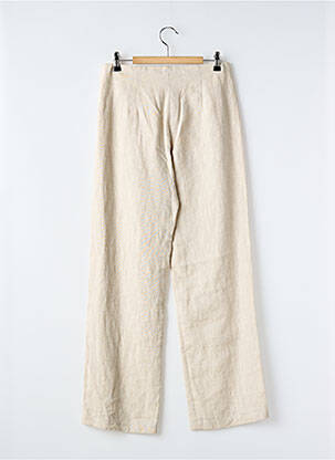 Pantalon drept talie cu cleme talie înaltă bej COCO MENTHE femeie