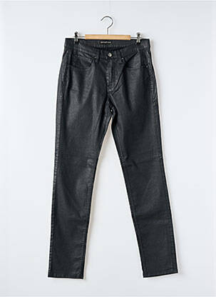 Pantalon slim țesătură acoperită mărime normală negru IMPAQT femeie
