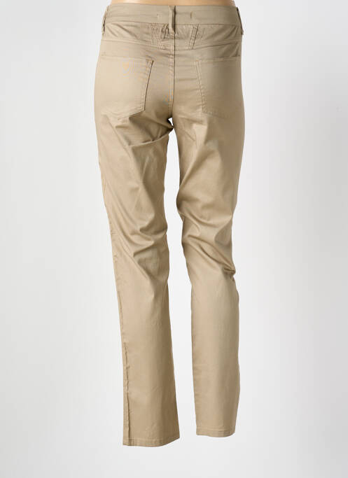 Pantalon slim maro POUSSIERE D'ETOLE femeie