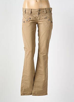 Blugi cu croială evazată maro E&L femeie