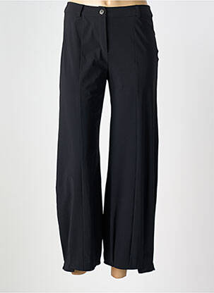 Pantalon drept elasticitate talie înaltă negru 3322 femeie