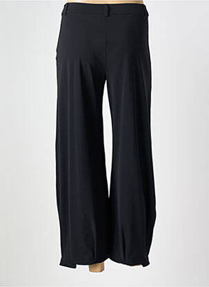 Pantalon drept elasticitate talie înaltă negru 3322 femeie
