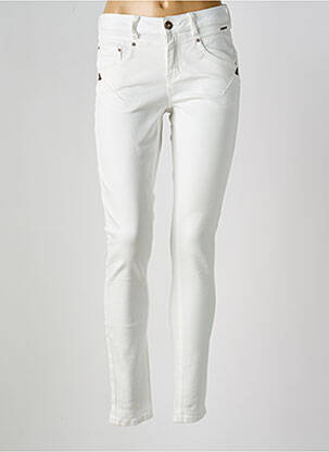 Blugi skinny elasticitate talie joasă alb CREAM femeie