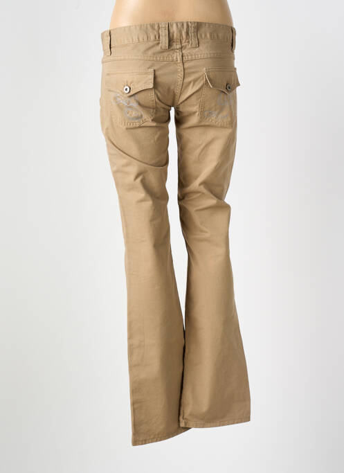 Blugi cu croială evazată maro E&L femeie