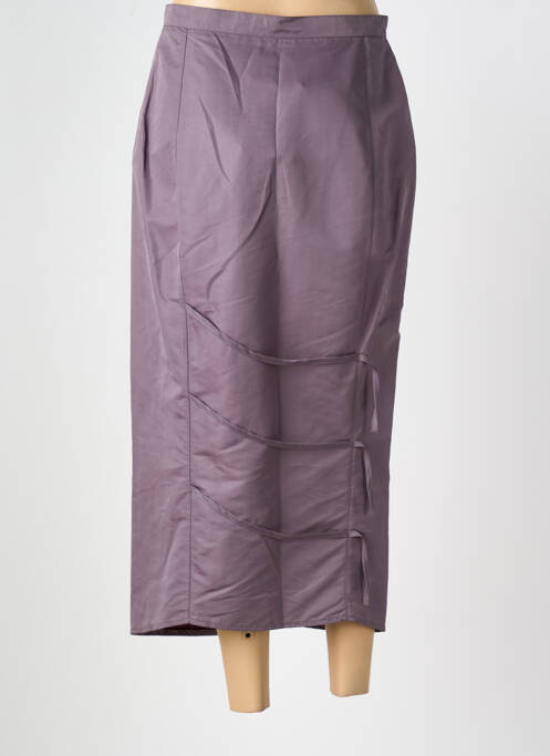 Fustă lungă gri LAUREN VIDAL femeie