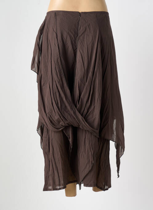 Fustă lungă maro LAUREN VIDAL femeie