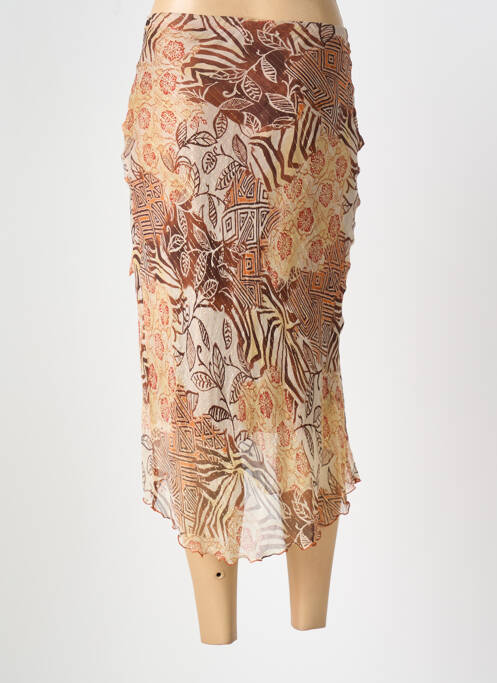 Fustă lungă maro EVALINKA femeie