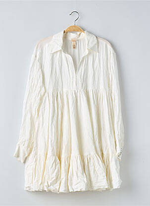 Rochie scurtă croială fluidă mâneci lungi alb H&M femeie