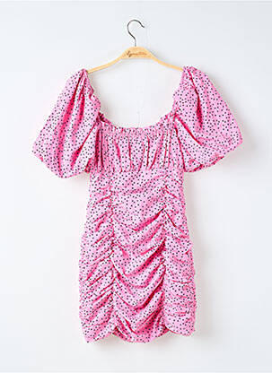 Rochie scurtă mâneci scurte mâneci scurte roz LOAVIES femeie