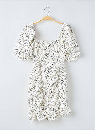 Rochie scurtă mâneci scurte mâneci scurte alb LOAVIES femeie