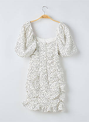 Rochie scurtă mâneci scurte mâneci scurte alb LOAVIES femeie