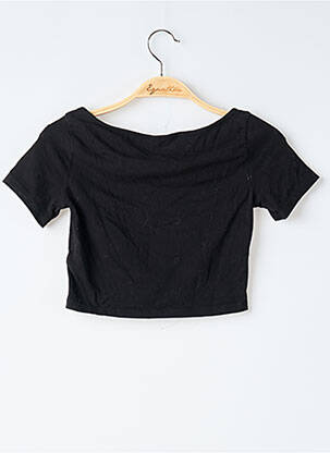 Tricou elasticitate mâneci scurte negru DIVIDED H&M femeie
