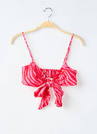 Top croială cambrată fără mâneci roz H&M femme