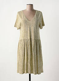 Rochie midi imprimeu fantezie mâneci scurte verde HARRIS WILSON femme