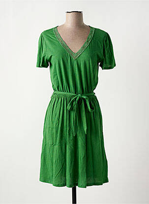 Rochie midi mâneci scurte mâneci scurte verde DES PETITS HAUTS femeie