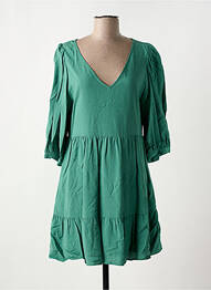 Rochie scurtă mâneci 3/4 mâneci 3/4 verde DES PETITS HAUTS femme