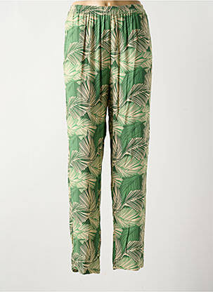 Pantalon drept țesătură crep mărime normală verde HARTFORD femeie