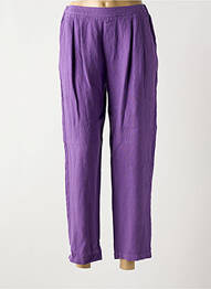 Pantalon drept țesătură crep mărime normală violet YERSE femme