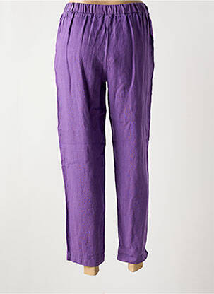 Pantalon drept țesătură crep mărime normală violet YERSE femeie