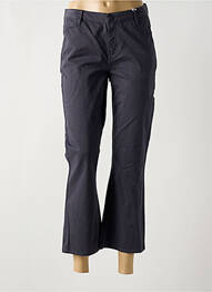 Pantalon 7/8 țesătură poplin talie joasă gri HAPPY femeie