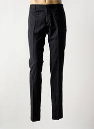 Pantalon slim talie cu cleme talie înaltă negru AZZARO homme