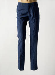 Pantalon slim talie cu cleme talie înaltă albastru AZZARO homme