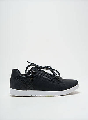 Adidași material neted toc plat până la 3 cm negru ISOTONER femeie