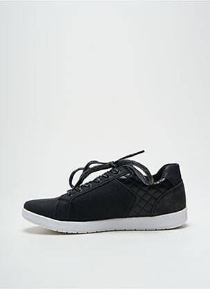 Adidași material neted toc plat până la 3 cm negru ISOTONER femeie