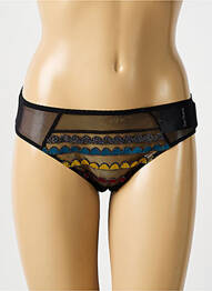 Chilot efect material satinat negru BARBARA femme