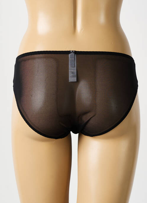 Chilot efect material satinat negru BARBARA femme