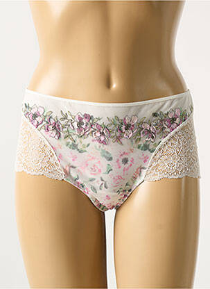 Shorty efect material satinat alb MARIE JO femeie