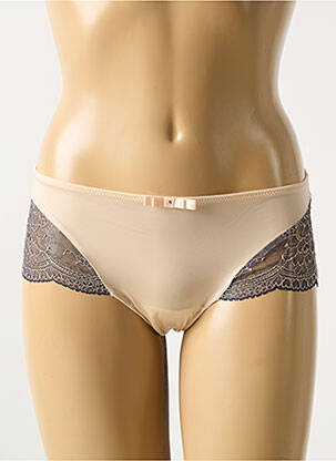 Shorty efect material satinat bej MARIE JO femeie