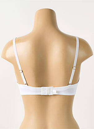 Sutien efect material satinat sutien push-up cu aer, model înalt alb HUIT femeie