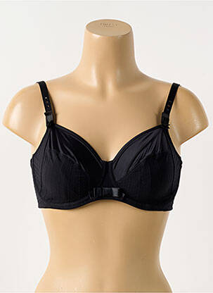 Sutien efect material satinat sutien cupe întregi cu decolteu înalt negru PRIMADONNA femeie