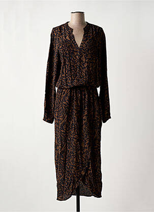 Rochie lungă maro ELORA femeie