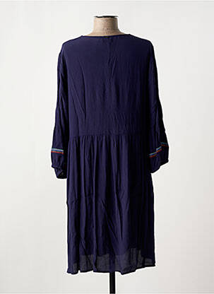 Rochie scurtă croială fluidă mâneci lungi albastru ELORA femeie