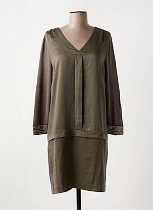 Rochie scurtă mâneci lungi mâneci lungi verde ELORA femeie