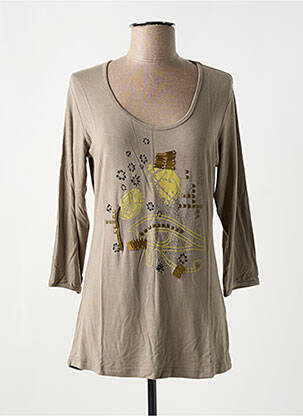 Tricou mâneci 3/4 mâneci 3/4 gri GEORGES FRANCK femeie