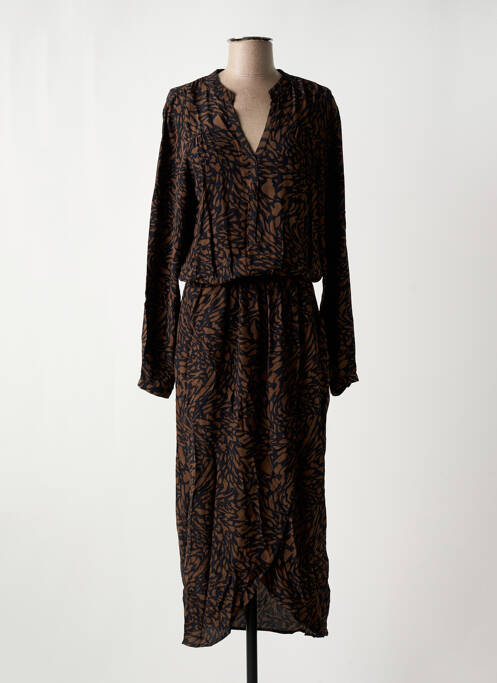 Rochie lungă maro ELORA femeie