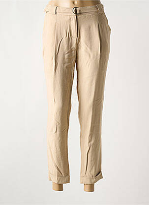 Pantalon 7/8 bej ELORA femeie