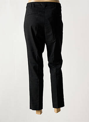 Pantalon chino țesătură poplin mărime normală negru ELORA femeie